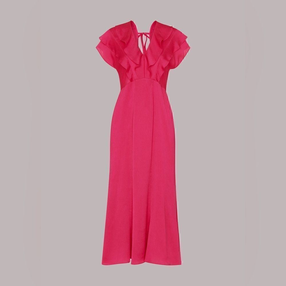 ADELINE FRILL MIDI DRESS -